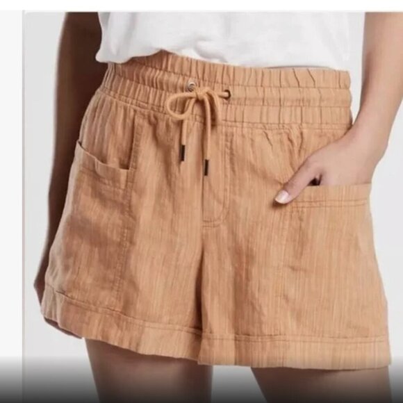ATHLETA Cabo Linen Short Cactus Peach Size 14 - Picture 1 of 6